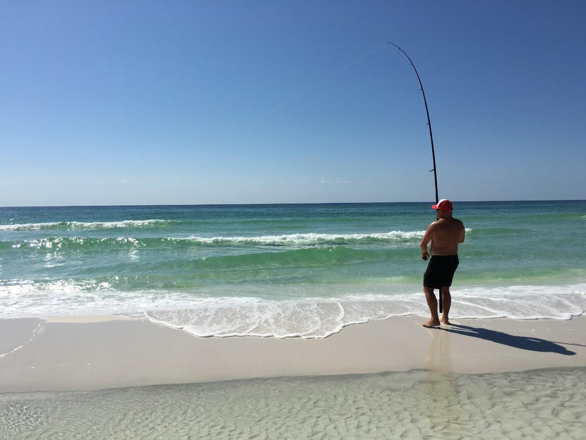 Fish Pompano in the Surf - Pensacola Beach, Florida